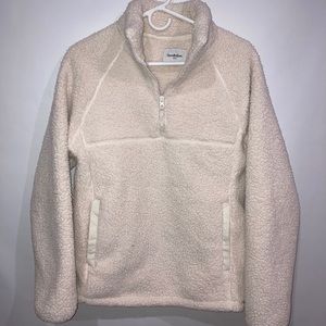 Goodiellow Fluffy Fur Pullover Beige Women